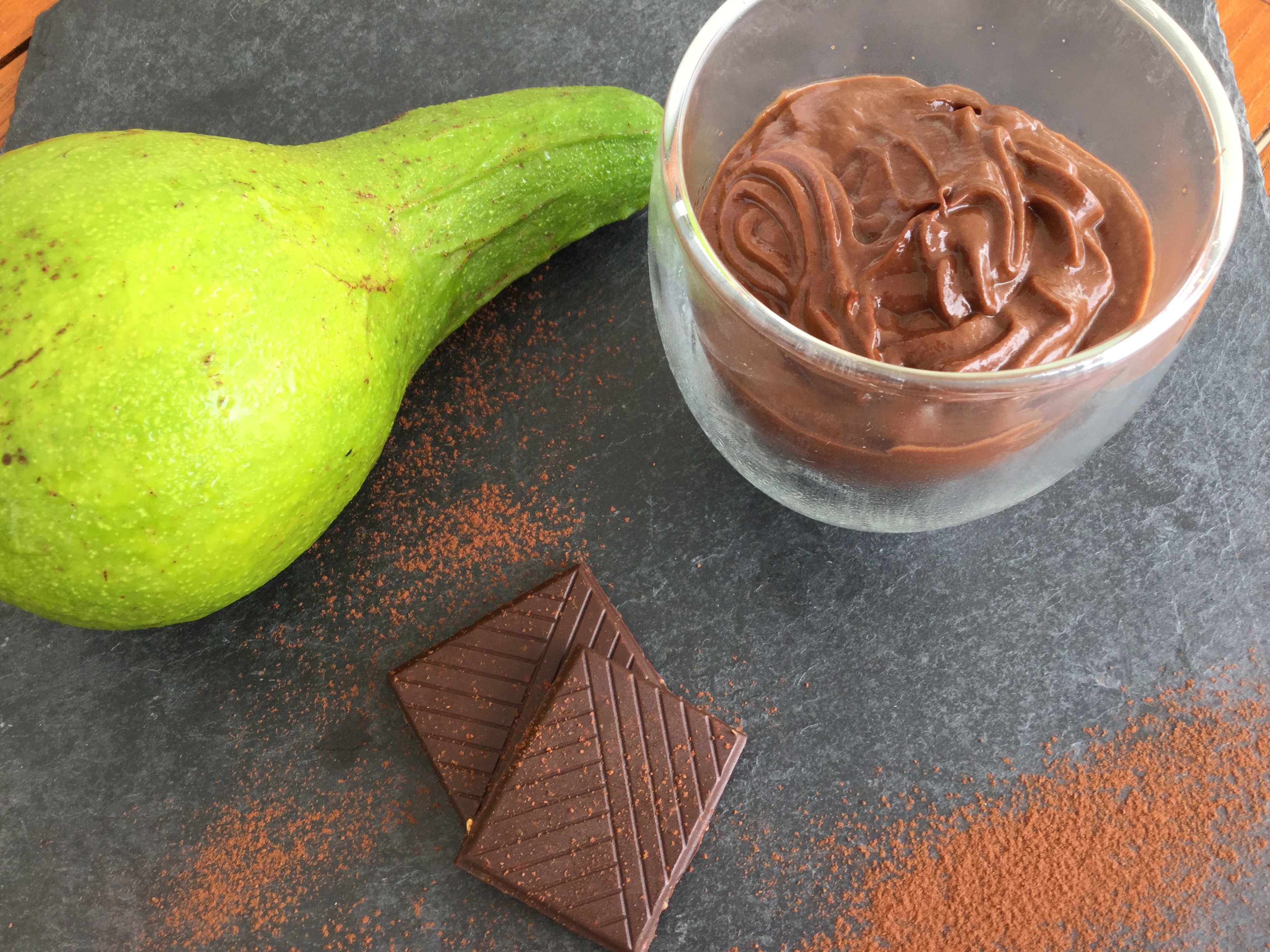Mousse avocat chocolat